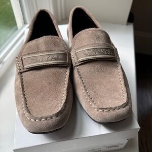 Calvin Klein Suede Loafers : Beige